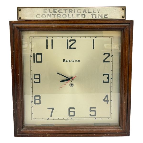 1930s Bulova Model ST-1 Art Deco Wall Clock