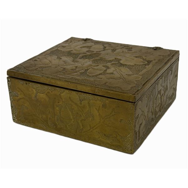1910 Art Nouveau F.N. Deknatel Cast Metal Desk Box