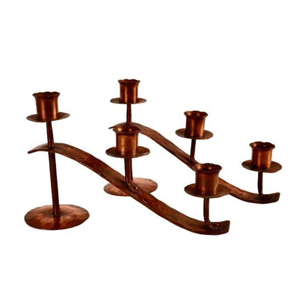 Erhard Glander Copper Candlestick Pair
