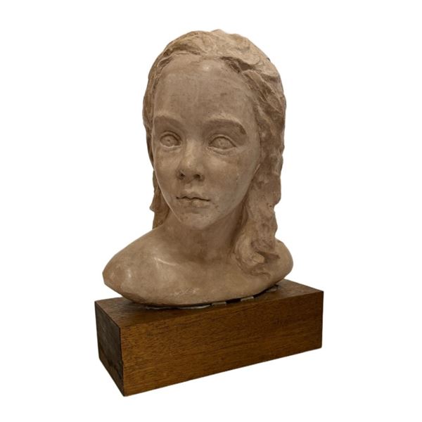 Jeanne Gevaert Signed Bust of Woman Sculpture