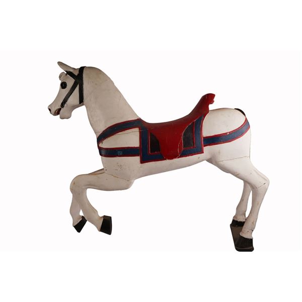 Large Carved Polychrome Wood Carousel Horse