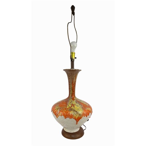 MCM Modern Lava Glaze Ceramic Table Lamp
