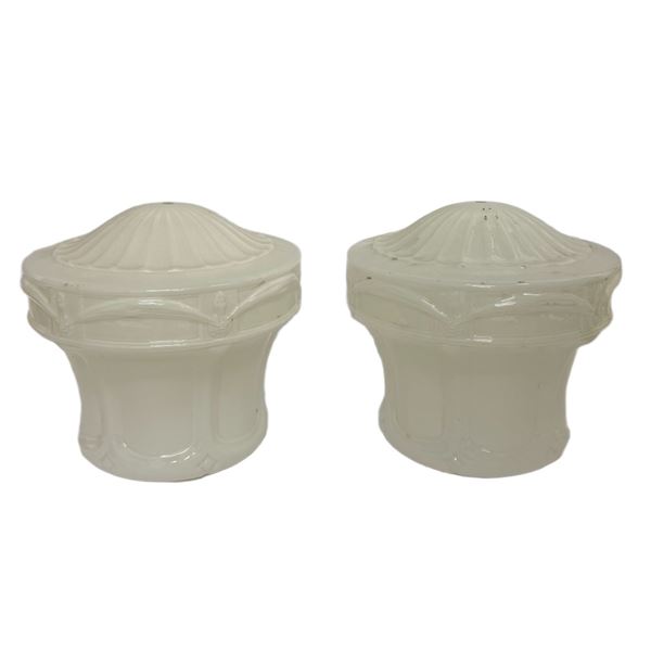 Pair of Art Deco Milk Glass Light Shades