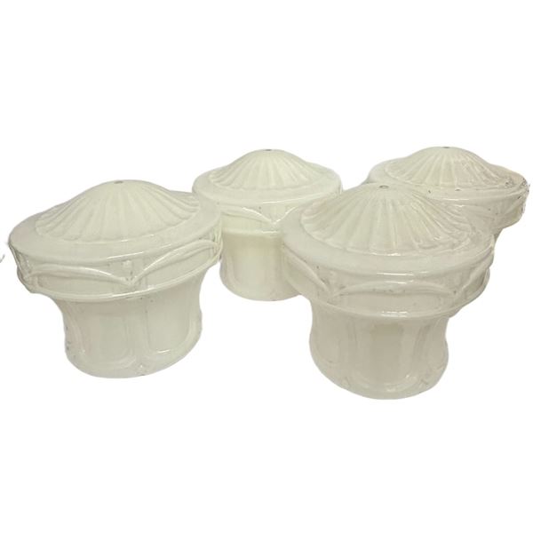 Art Deco Milk Glass Light Shades Grouping