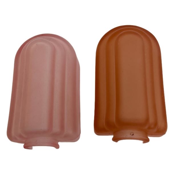 Art Deco Spanish Pink Satin Glass Slip Shades