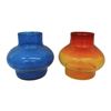 Image 1 : Blenko John Nickerson Amberina & Blue Glass Vases