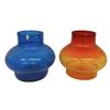 Image 2 : Blenko John Nickerson Amberina & Blue Glass Vases