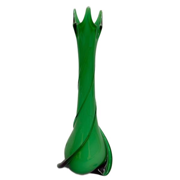 MCM Fratelli Betti Italian Green Glass Vase