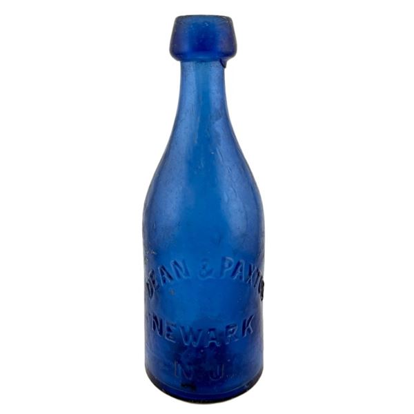 1850s Dean & Paxton NJ Cobalt IP Soda Bottle