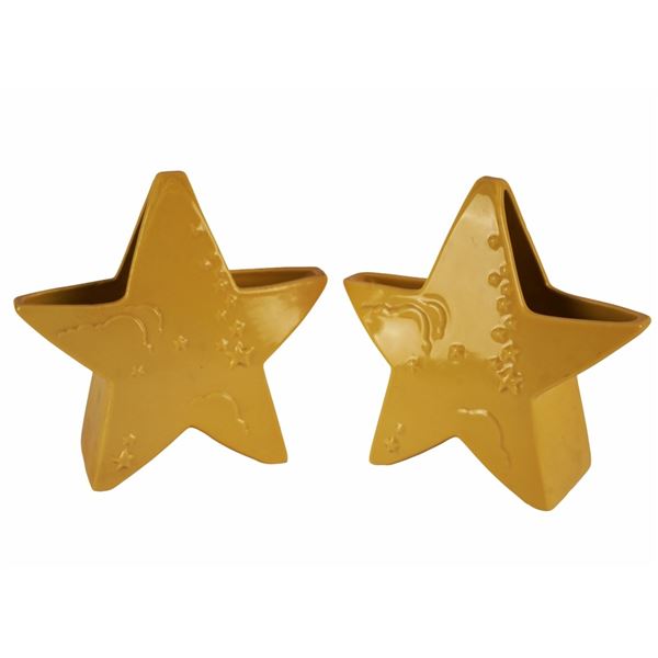Abingdon Art Pottery Star-Shaped Ceramic Vases