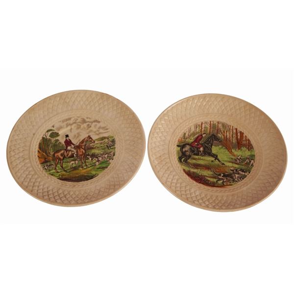 Two Spode "Herring Hunt" Ceramic Plates