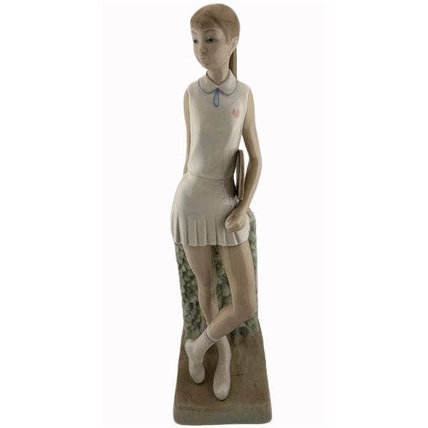 Lladro Tennis Player Girl Porcelain Figurine