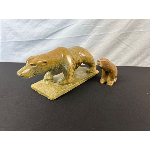 Stone Carved Polar Bears