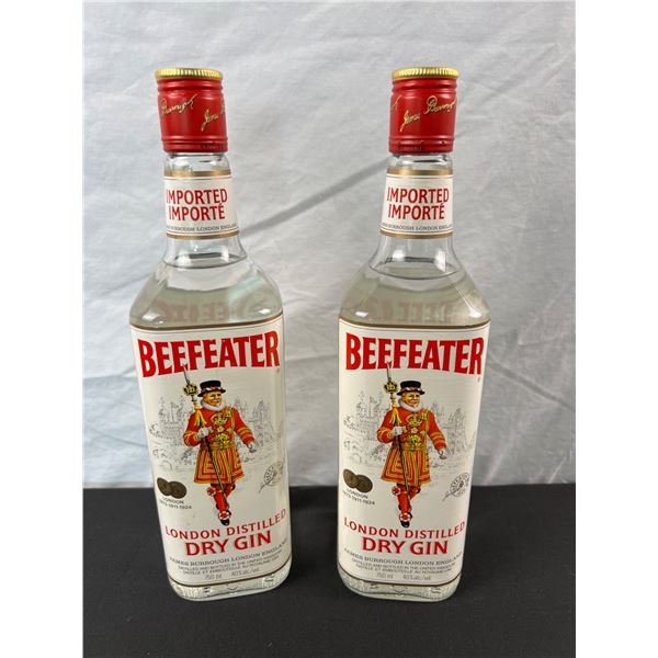 Two Bottles of Beefeater Dry Gin