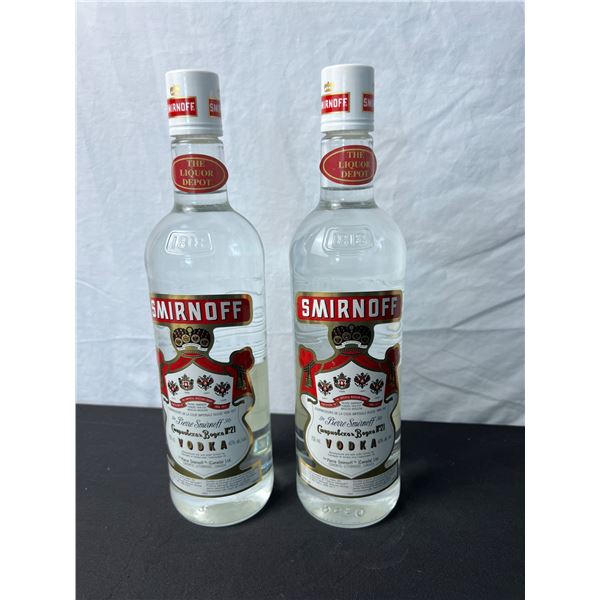 Two Bottles of Smirnoff Vodka