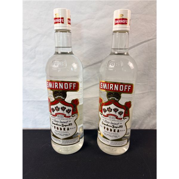 Two Bottles of Smirnoff Vodka
