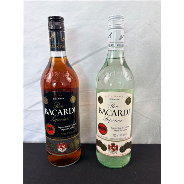 Two Bottles of Bacardi Superior Rum