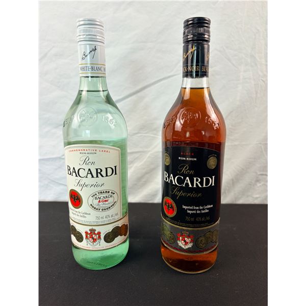 Two Bottles of Bacardi Superior Rum