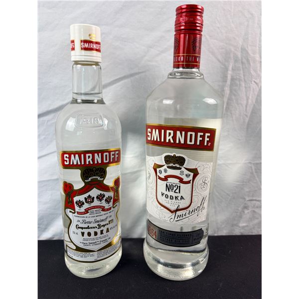 Two Bottles of Smirnoff Vodka