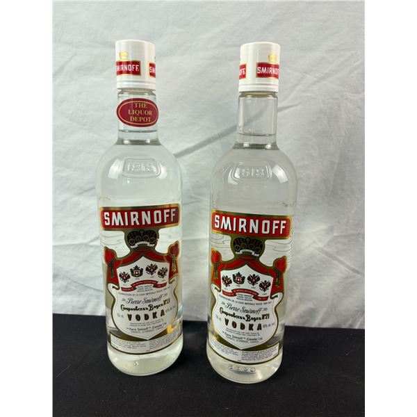 Two Bottles of Smirnoff Vodka