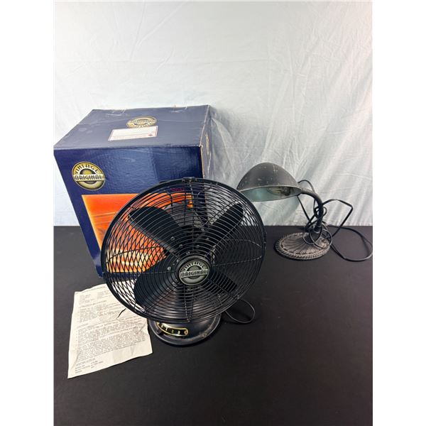 Vintage Household Fan & Lamp