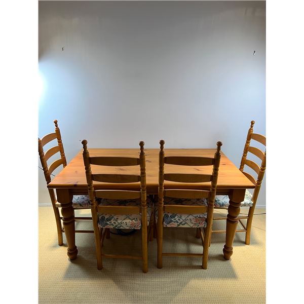 Wooden Dining Table and Chairs