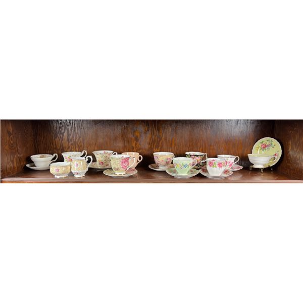 Assorted China Cups & Saucers