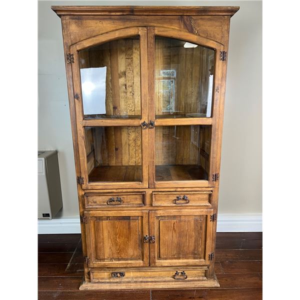 Rustic Wooden Display Cabinet