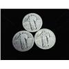 Image 1 : 3 Undated Standing Liberty Quarters