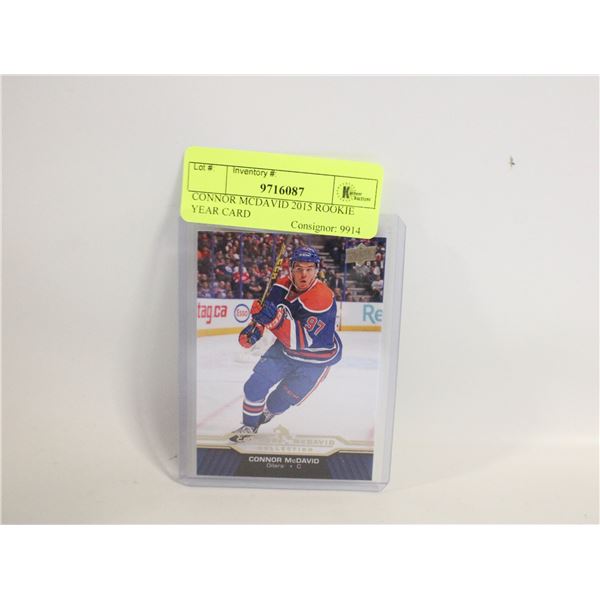 CONNOR MCDAVID 2015 ROOKIE YEAR CARD