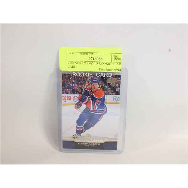 CONNOR MCDAVID ROOKIE YEAR CARD