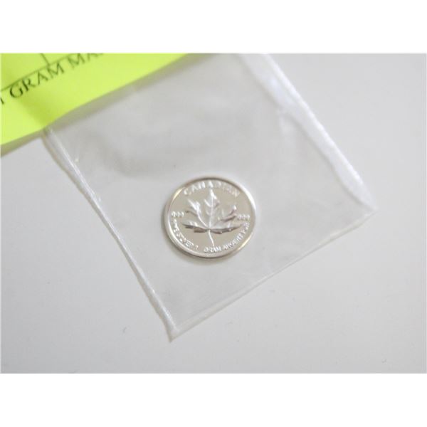 1 GRAM MAPLE  SILVER ROUND
