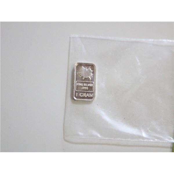 1 GRAM SILVER MAPLE BAR