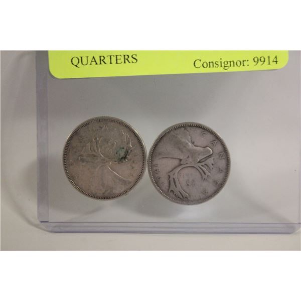 1941 AND 1965 CANADA SILVER QUARTERS