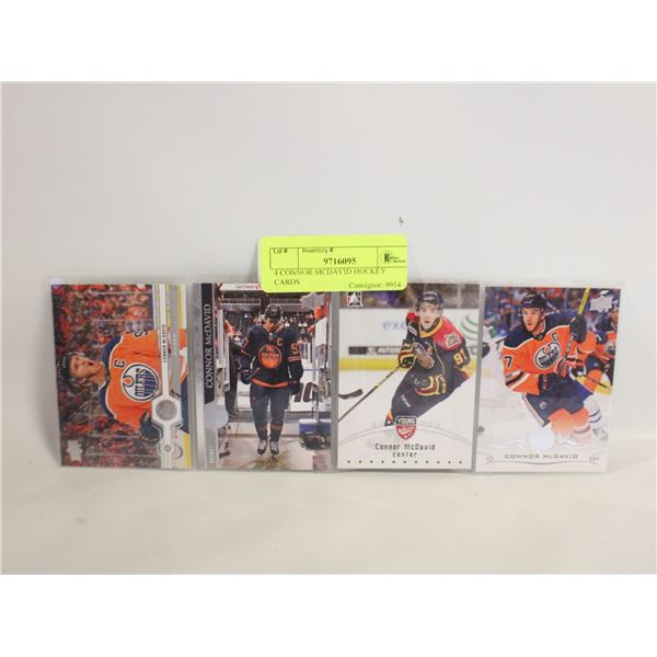 4 CONNOR MCDAVID HOCKEY CARDS