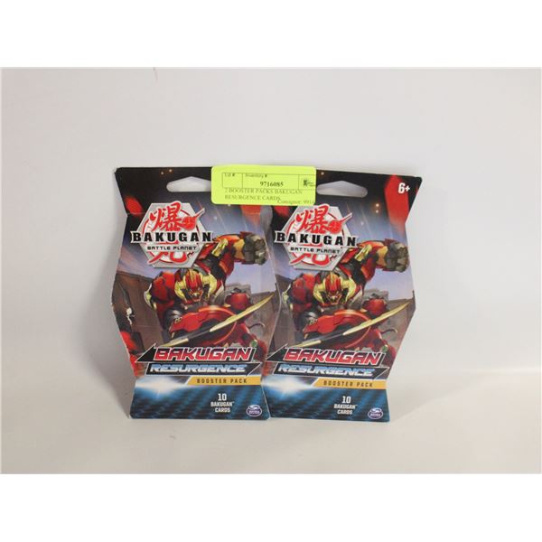 2 BOOSTER PACKS BAKUGAN RESURGENCE CARDS