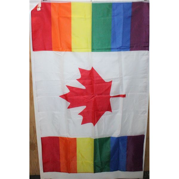 CANADA PRIDE FLAG, 5FT X 3FT, RED MAPLE
