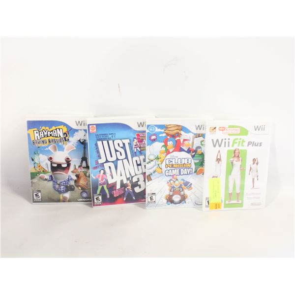 4 NINTENDO WII GAMES