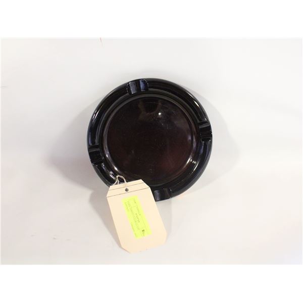 DARK AMBER COLOR GLASS ASHTRAY