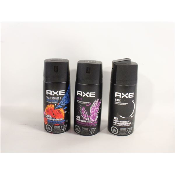 LOT OF 3 AXE PRODUCTS