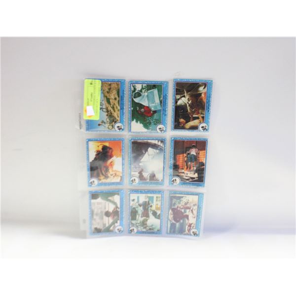 1982 E.T UNIVERSAL STUDIOS SCENE CARDS-SET OF 9