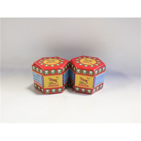 2 NEW TIGER MENTHOL PAIN RELIEF