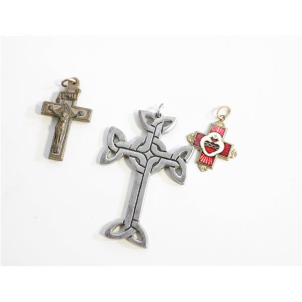 3 CROSS NECKLACE PENDANTS