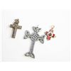 Image 1 : 3 CROSS NECKLACE PENDANTS