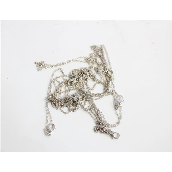 LOT OF CHAINS WITH CLASP STAMPED 925