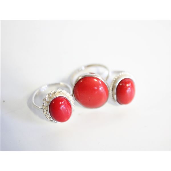 3 CORAL RINGS