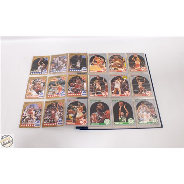 BINDER OF 1990 BASKETBALL CARDS HOOPS 150+