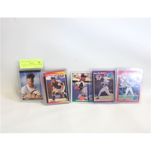 BASEBALL CARDS ROOKIES CARDS 1989-1992