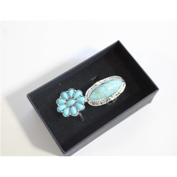 NEW 2PCS/SET RING SET SZ9