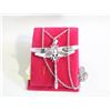 Image 1 : NEW CRYSTAL AQUA BLUE DRAGONFLY NECKLACE